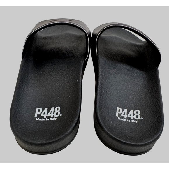 P448 Slides Water Resistant Size US 7/ EU 40 Black Sandals NWOB Unisex - Picture 6 of 8